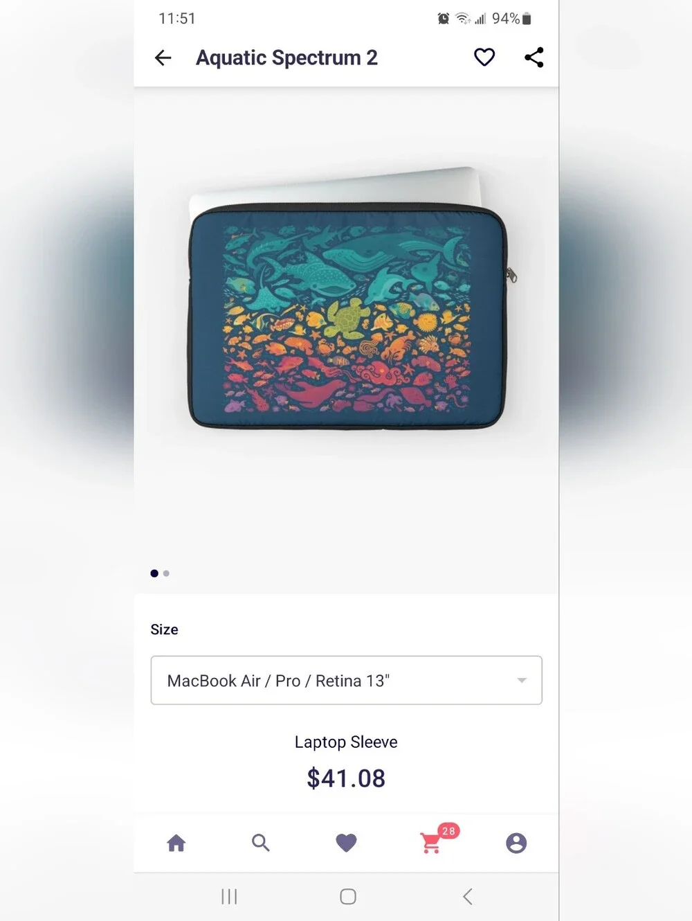 Aquatic Life Laptop Sleeve